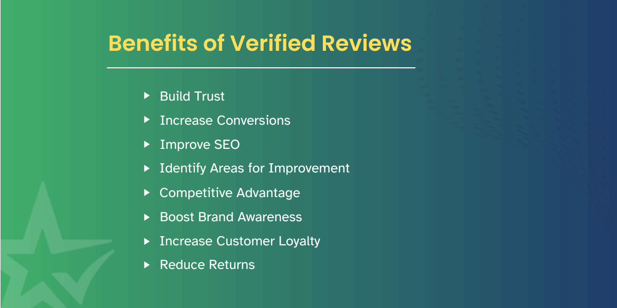 Verified reviews benefits